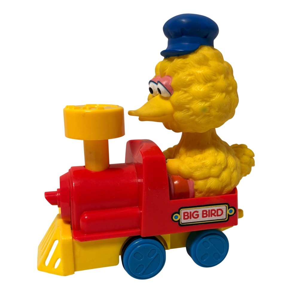 Vintage Tyco Sesame Street Big Bird Train‎ Engine Toy Red Yellow Blue 60322 *
